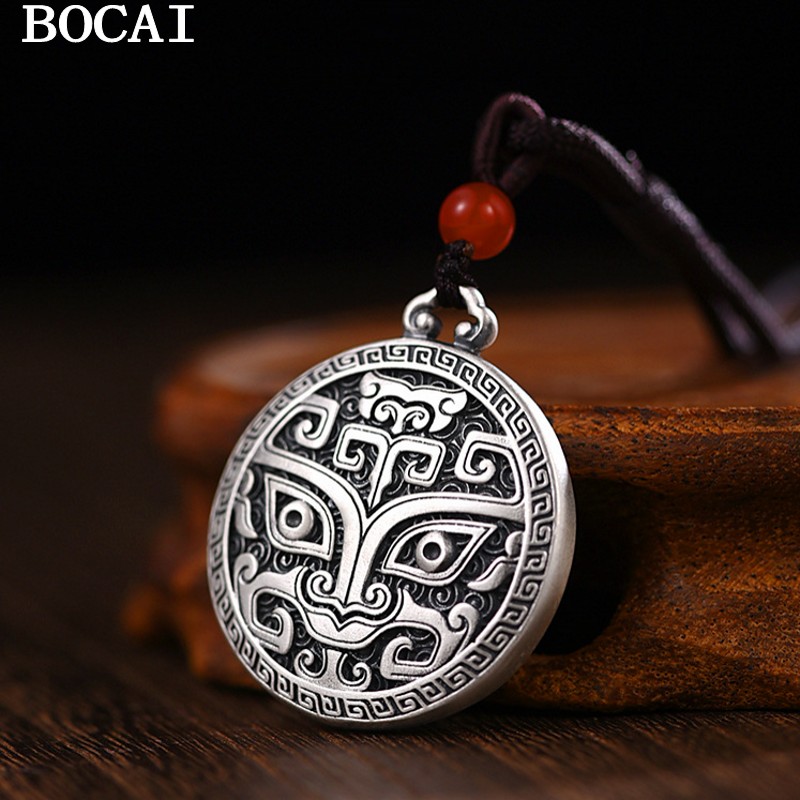 Ethnic Fashion Design - Серебряный кулон BOCAI S999 для мужчин
