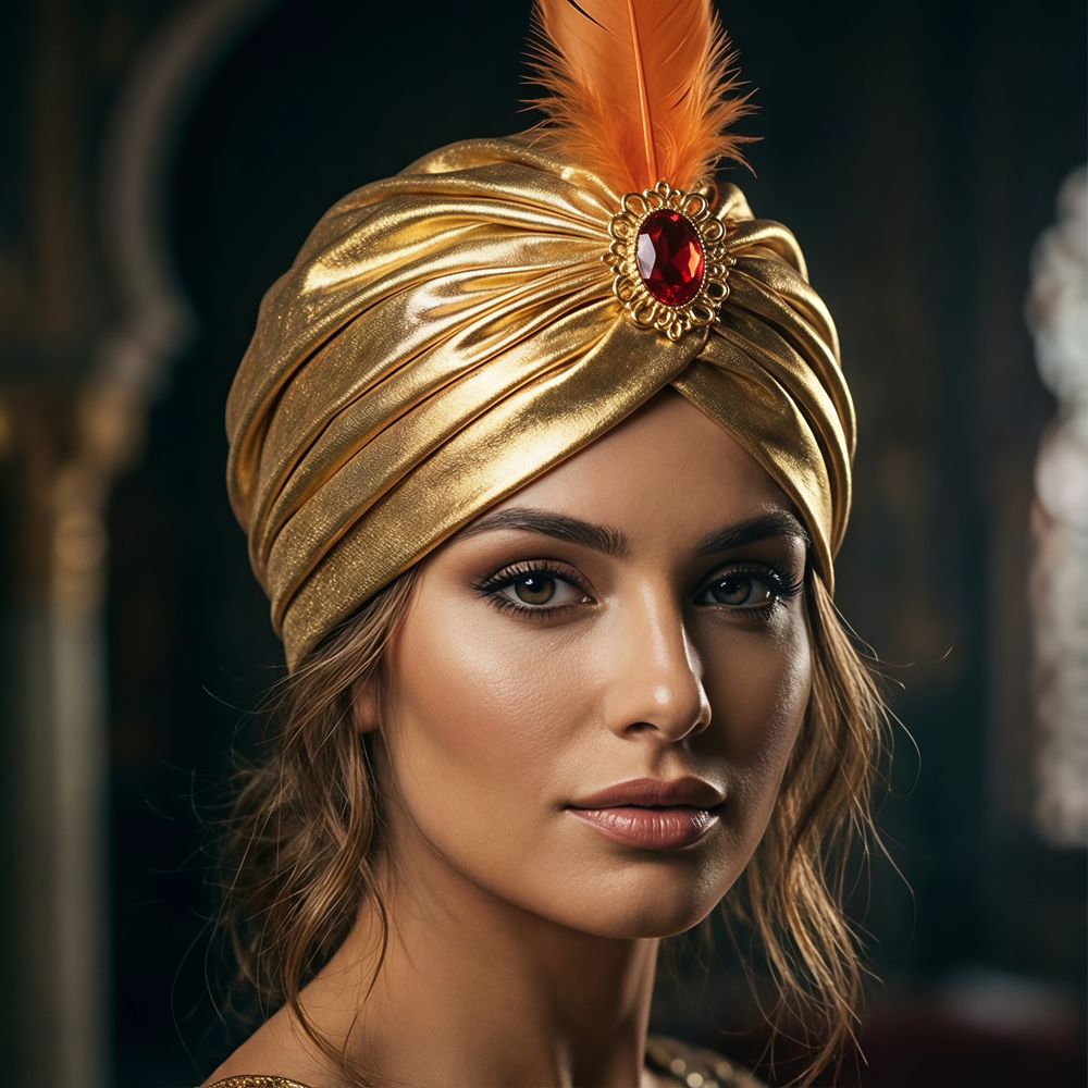 Шляпа-тюрбан с перьями, арабск – обзор и цена Ethnic Fashion India